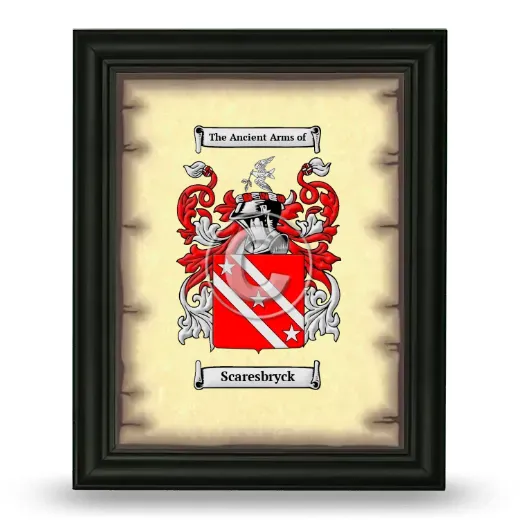 Scaresbryck Coat of Arms Framed - Black