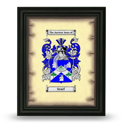 Scarf Coat of Arms Framed - Black