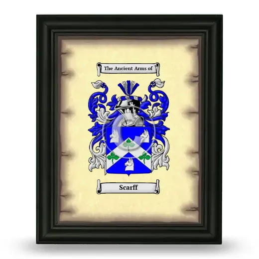 Scarff Coat of Arms Framed - Black