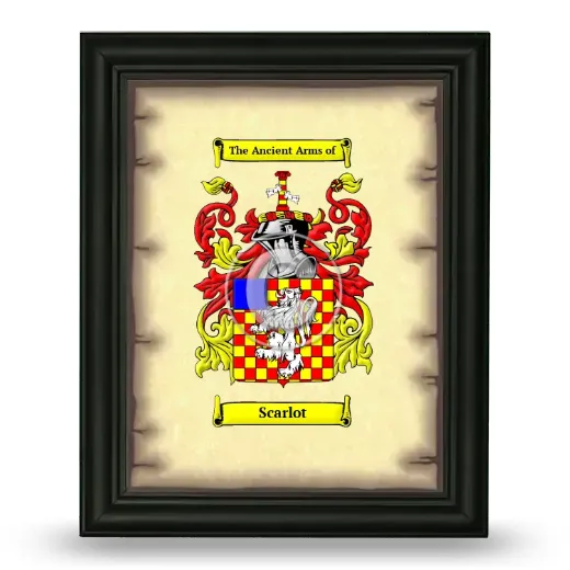 Scarlot Coat of Arms Framed - Black