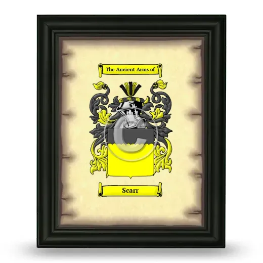 Scarr Coat of Arms Framed - Black