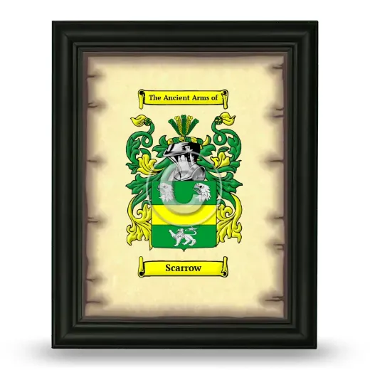 Scarrow Coat of Arms Framed - Black