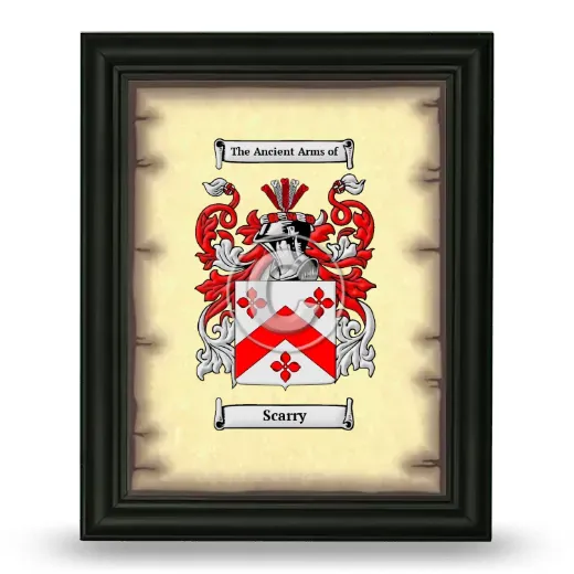 Scarry Coat of Arms Framed - Black