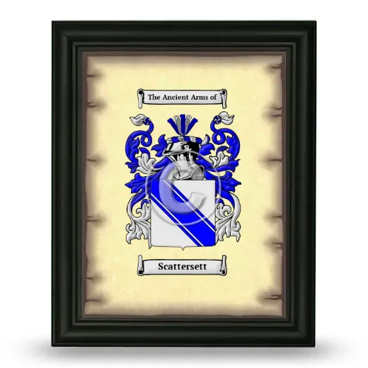 Scattersett Coat of Arms Framed - Black