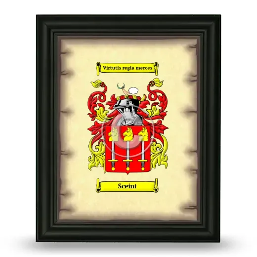Sceint Coat of Arms Framed - Black