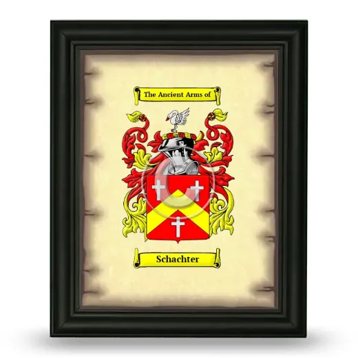 Schachter Coat of Arms Framed - Black