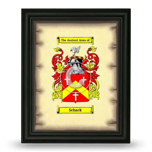 Schack Coat of Arms Framed - Black