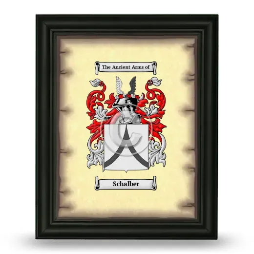 Schalber Coat of Arms Framed - Black