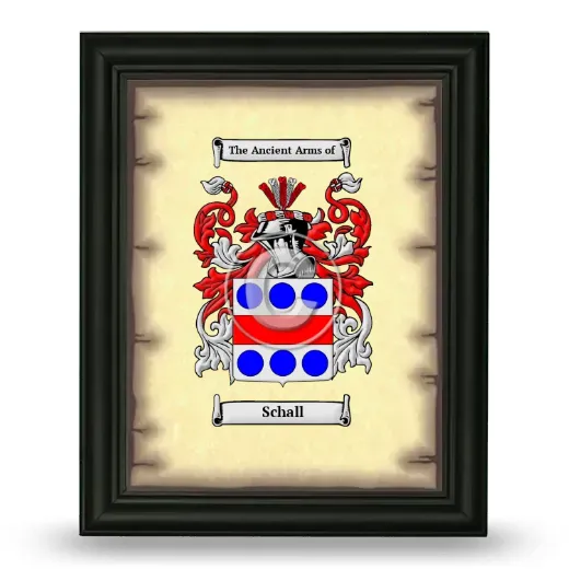 Schall Coat of Arms Framed - Black
