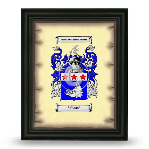 Schand Coat of Arms Framed - Black