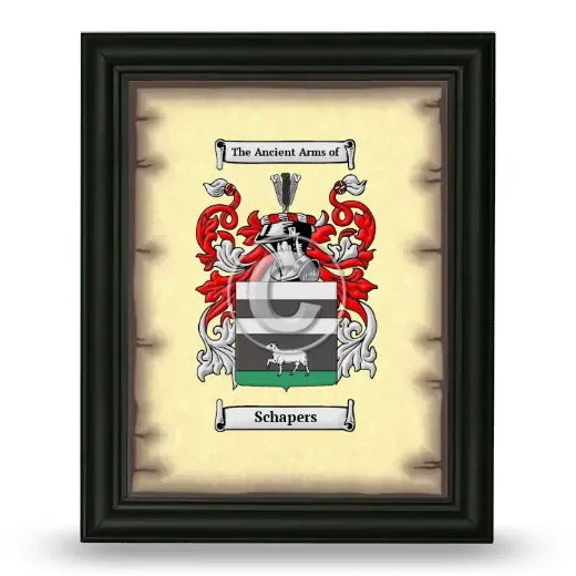 Schapers Coat of Arms Framed - Black