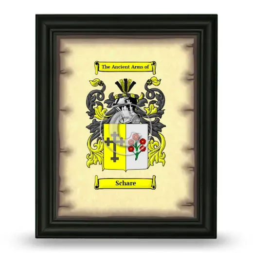 Schare Coat of Arms Framed - Black