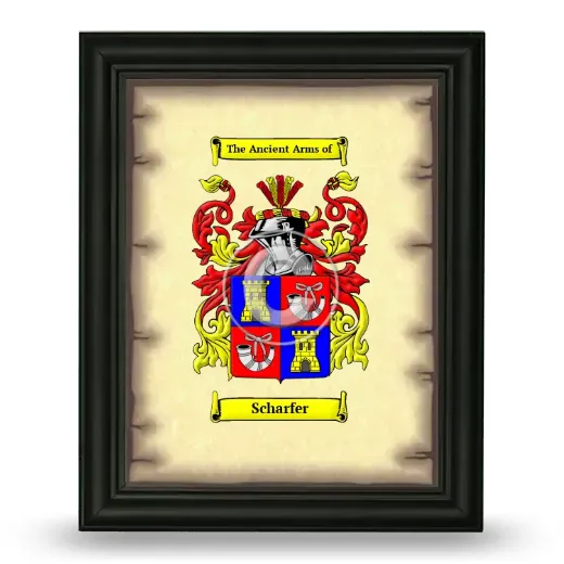 Scharfer Coat of Arms Framed - Black