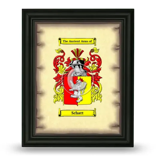 Schatt Coat of Arms Framed - Black