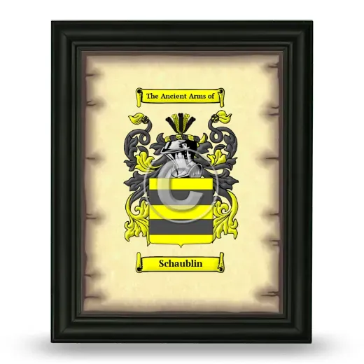 Schaublin Coat of Arms Framed - Black