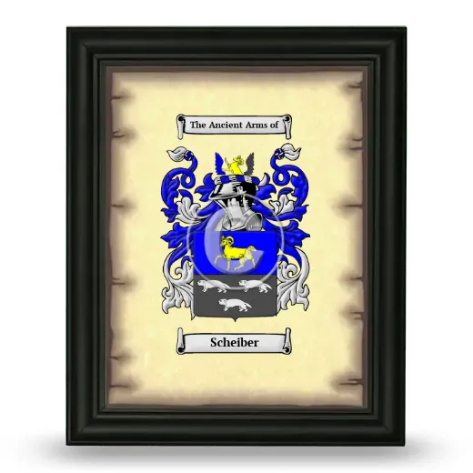 Scheiber Coat of Arms Framed - Black