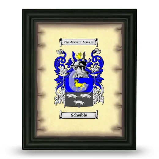 Scheible Coat of Arms Framed - Black