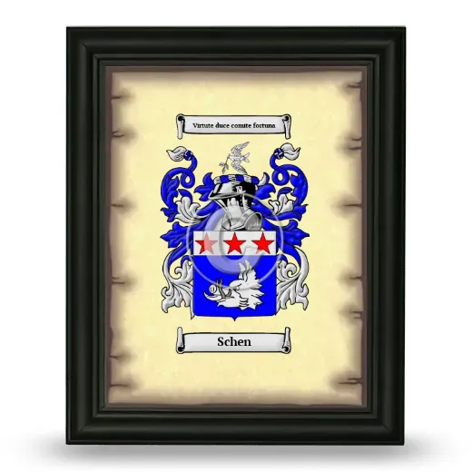 Schen Coat of Arms Framed - Black