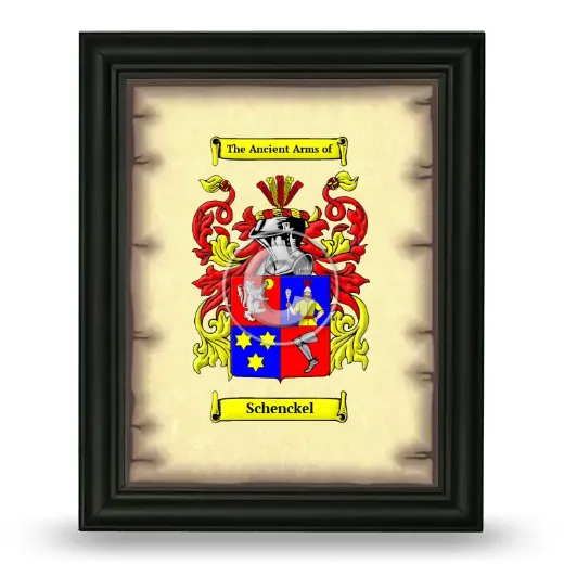 Schenckel Coat of Arms Framed - Black