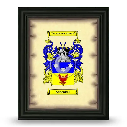 Schenker Coat of Arms Framed - Black