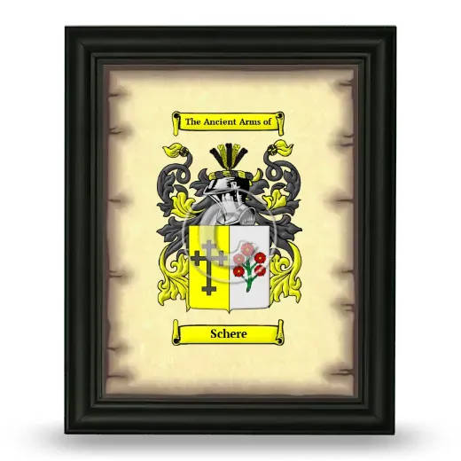 Schere Coat of Arms Framed - Black