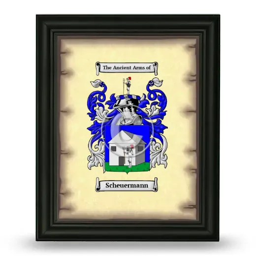 Scheuermann Coat of Arms Framed - Black