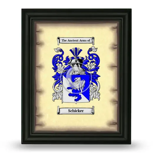 Schicker Coat of Arms Framed - Black