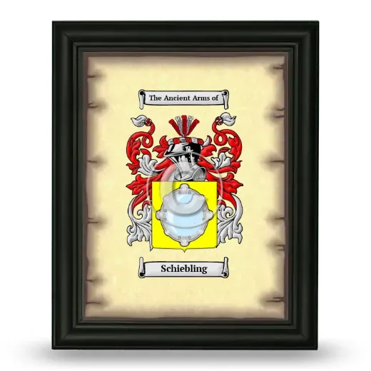 Schiebling Coat of Arms Framed - Black