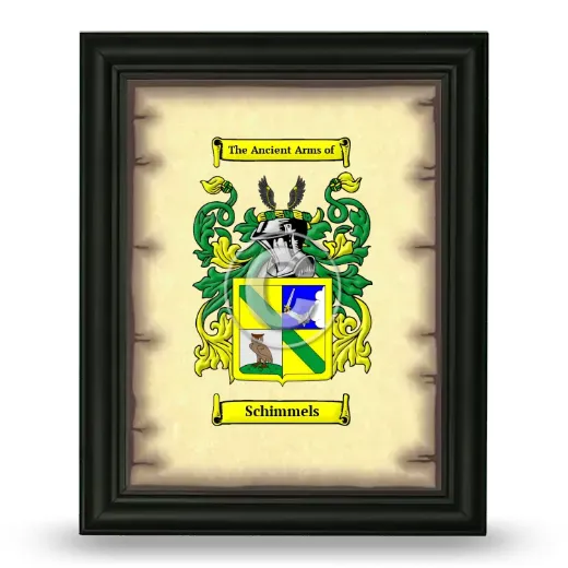 Schimmels Coat of Arms Framed - Black