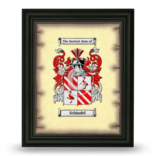 Schindel Coat of Arms Framed - Black