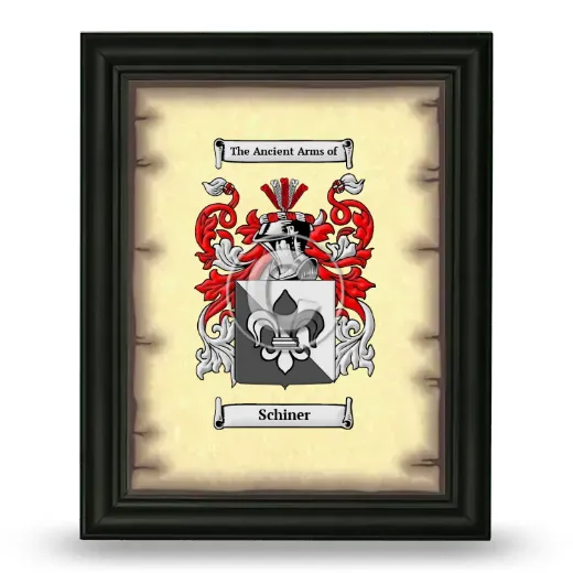 Schiner Coat of Arms Framed - Black