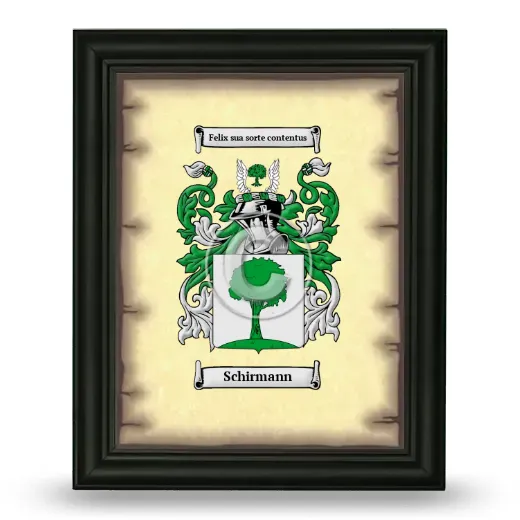 Schirmann Coat of Arms Framed - Black