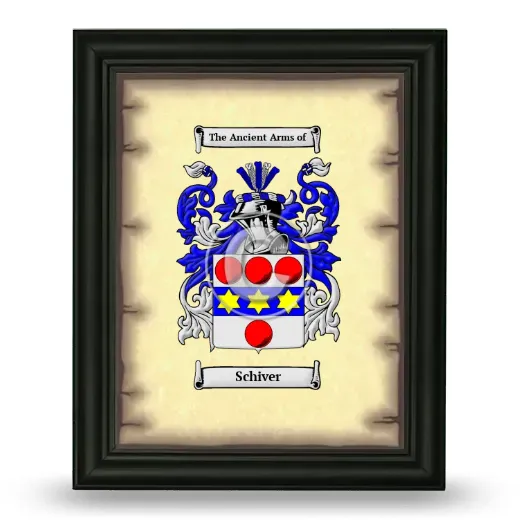 Schiver Coat of Arms Framed - Black