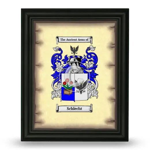 Schlecht Coat of Arms Framed - Black