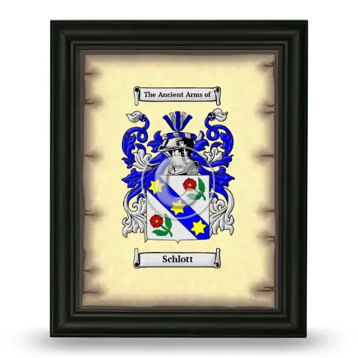 Schlott Coat of Arms Framed - Black