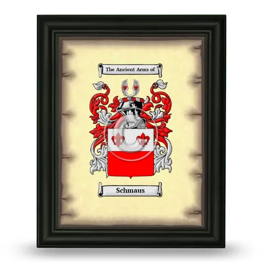 Schmaus Coat of Arms Framed - Black