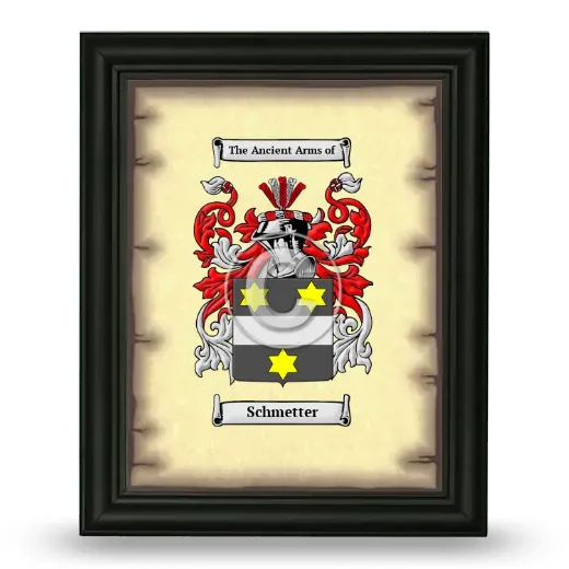 Schmetter Coat of Arms Framed - Black