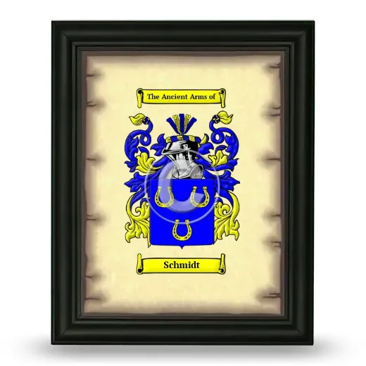 Schmidt Coat of Arms Framed - Black