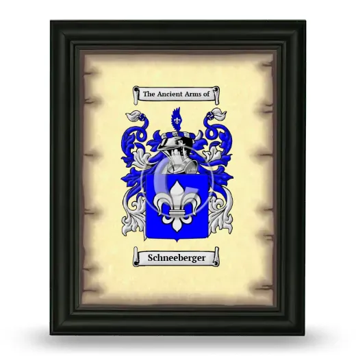 Schneeberger Coat of Arms Framed - Black