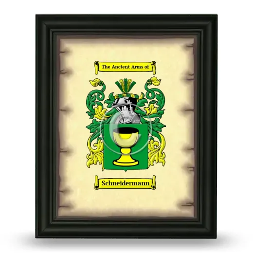 Schneidermann Coat of Arms Framed - Black