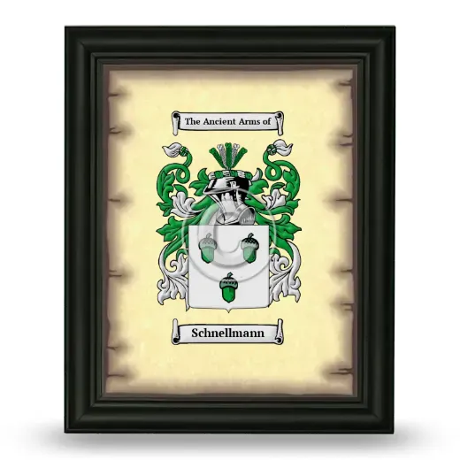 Schnellmann Coat of Arms Framed - Black