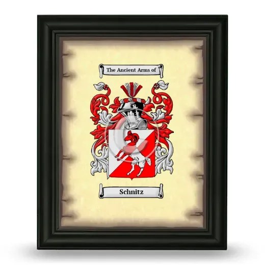 Schnitz Coat of Arms Framed - Black