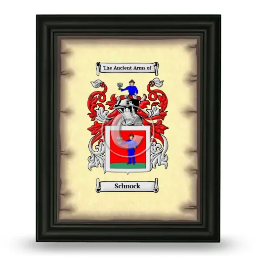Schnock Coat of Arms Framed - Black