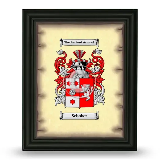 Schober Coat of Arms Framed - Black