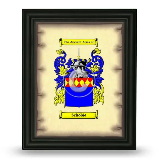 Schobie Coat of Arms Framed - Black