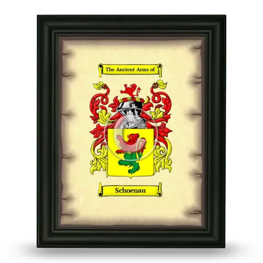 Schoenau Coat of Arms Framed - Black