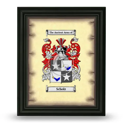 Scholz Coat of Arms Framed - Black