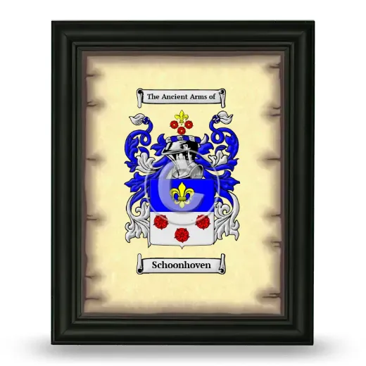 Schoonhoven Coat of Arms Framed - Black
