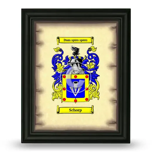 Schorp Coat of Arms Framed - Black