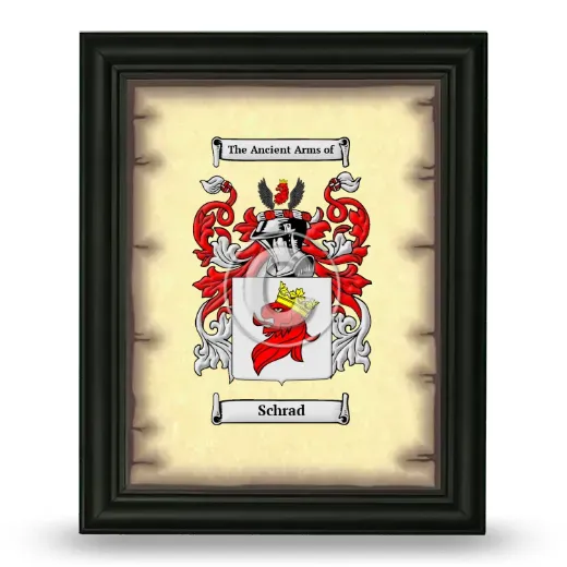Schrad Coat of Arms Framed - Black
